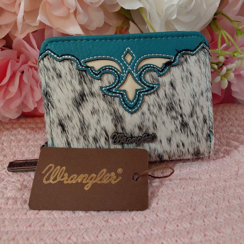 Wrangler Cowhide Wallet Small Credit Card Holder Slim Thin Money Organizer